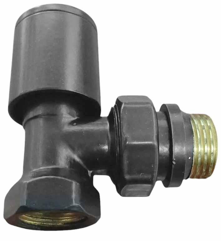Robinet calorifer coltar Tur D. 1/2" FI/FE (negru mat) M13001-9-BS  GK