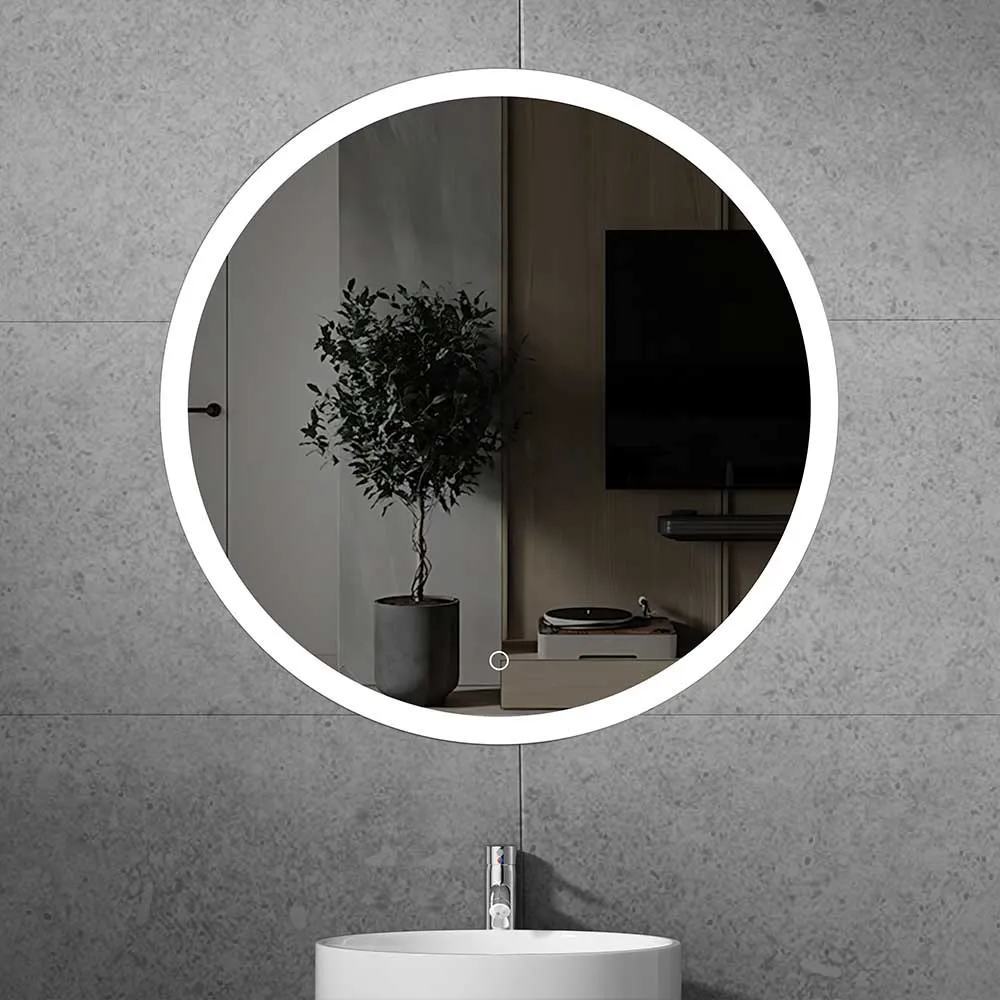 Oglinda pentru baie LED 2700/4000/6000K (rotunda cu janta) 60 x 60 cm IP44 UNIPLAST