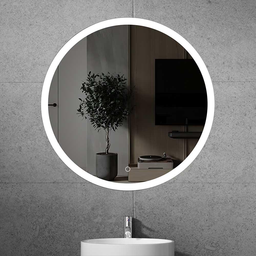 Oglinda pentru baie LED 2700/4000/6000K (rotunda cu janta) 60 x 60 cm IP44 UNIPLAST