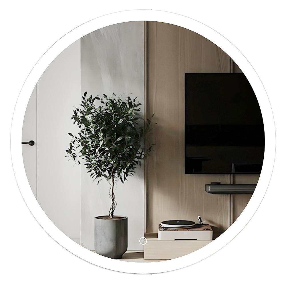 Зеркало для ванной LED 2700/4000/6000K (круглое с ободом) 60 x 60 см IP44  UNIPLAST