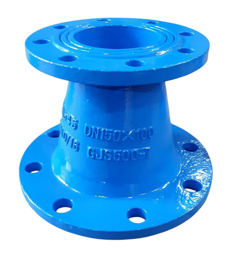 Reductie fonta cu flanse D.150 x 100 PN10/16 L=200 mm (8 gauri)  BLUCAST