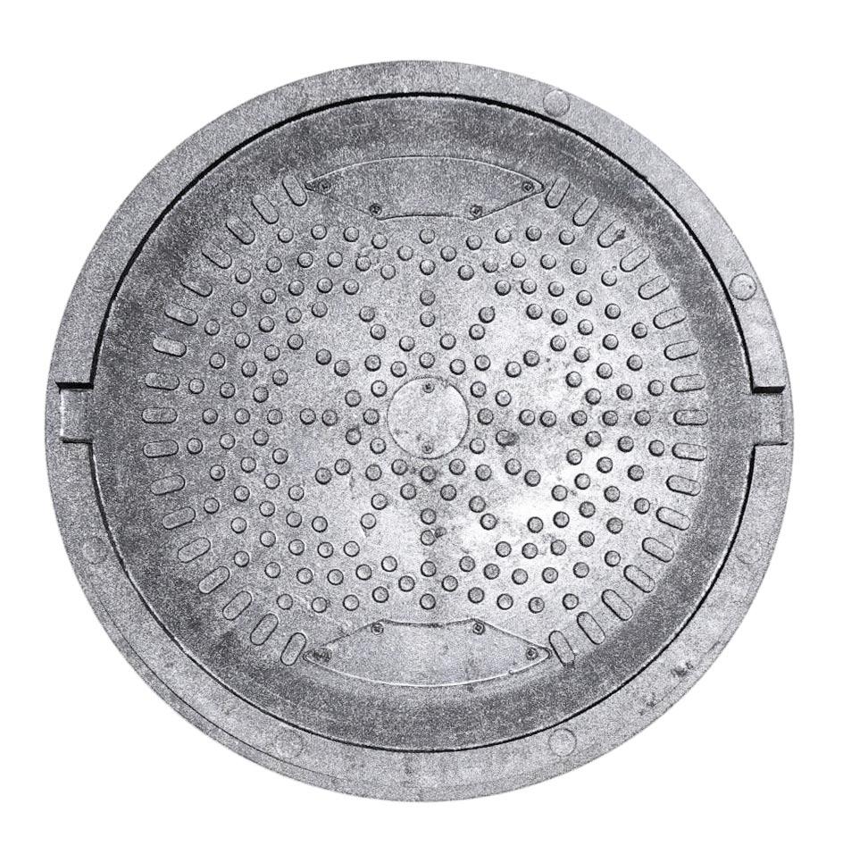 Capac cu rama compozit (nisip+polimer) D.630 (sur-inchis) (pentru gradina) 730x50 mm, 25 kg