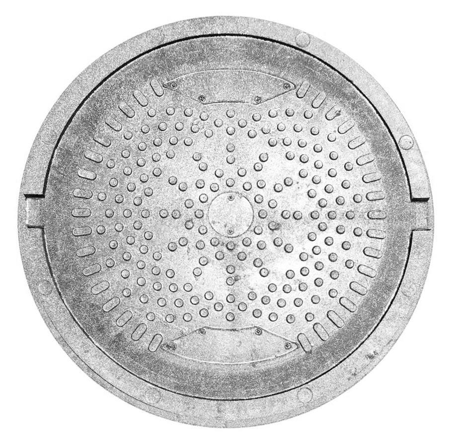 Capac cu rama compozit (nisip+polimer) D.630 (sur-inchis) (pentru gradina) 730x50 mm, 25 kg