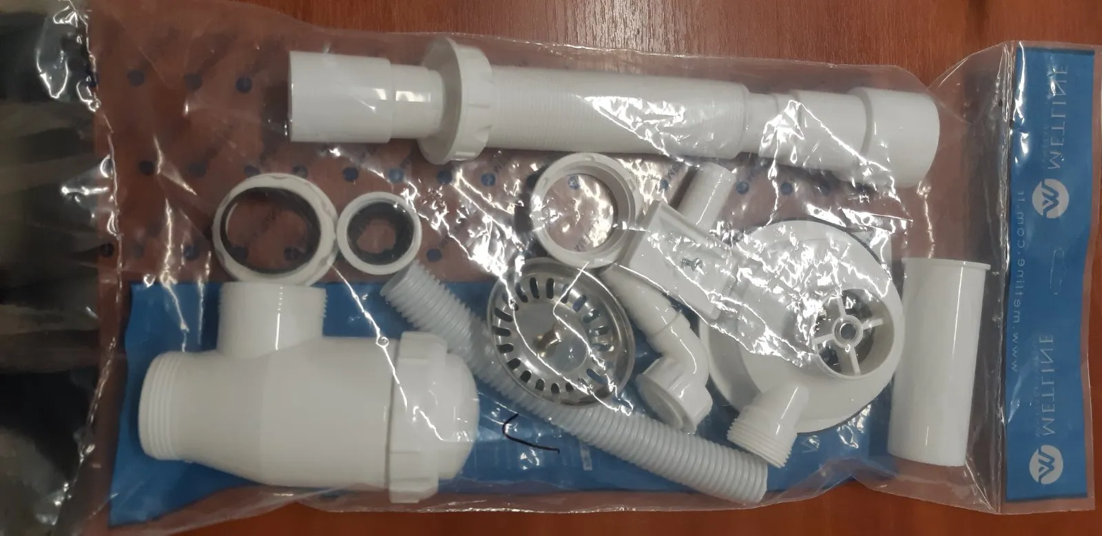 Sifon chiuveta tip "butelie" D. 3.1/2" x 40 cu 1 racord, furtun gofrat 40/50  METLINE