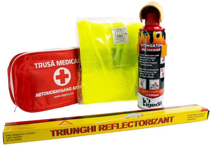 Набор для автомобилиста треугольный (5 ед)  PIGEON