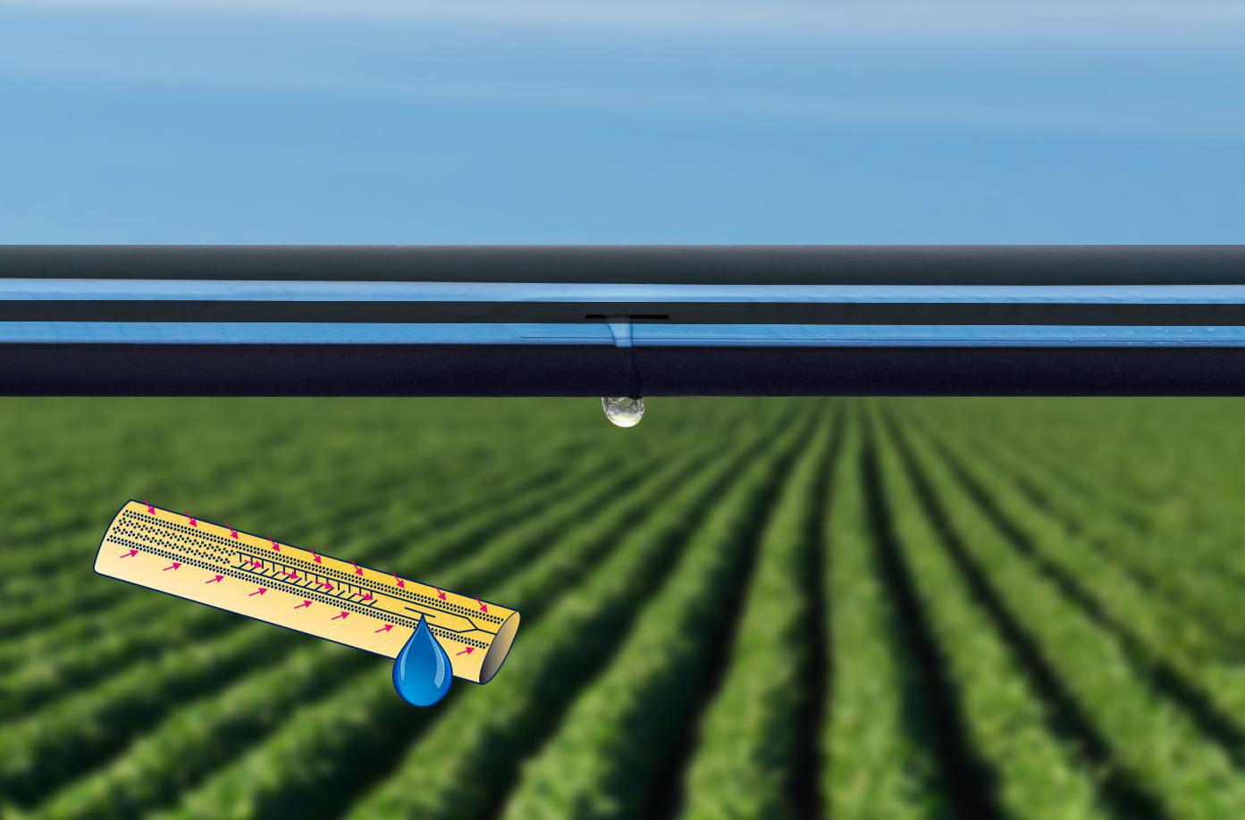 Лента D. 16 мм, 7 mil, 20 см, 0.8 bar, 1.40 LPH (500 м) UNITAPE Blue Line