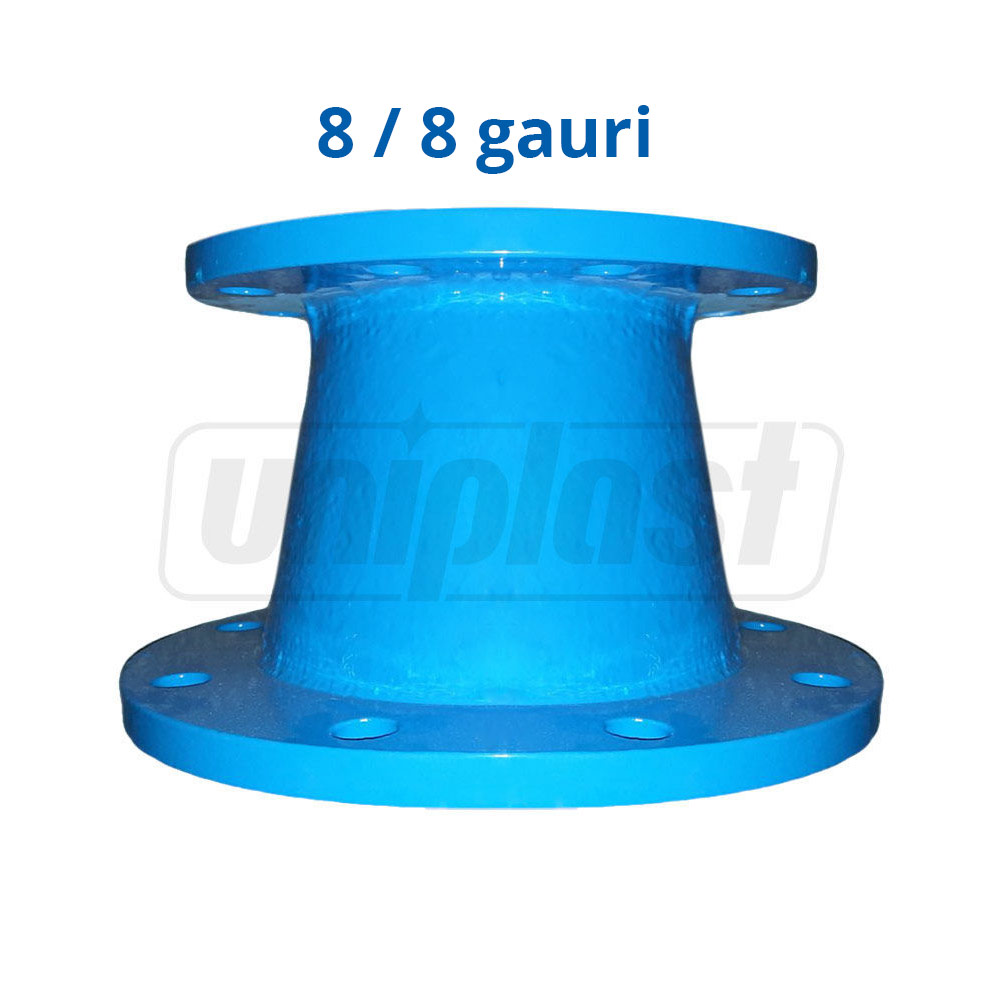 Reductie fonta cu flanse D.200 x  80 PN10/16 L=200 mm (8 gauri)  TT