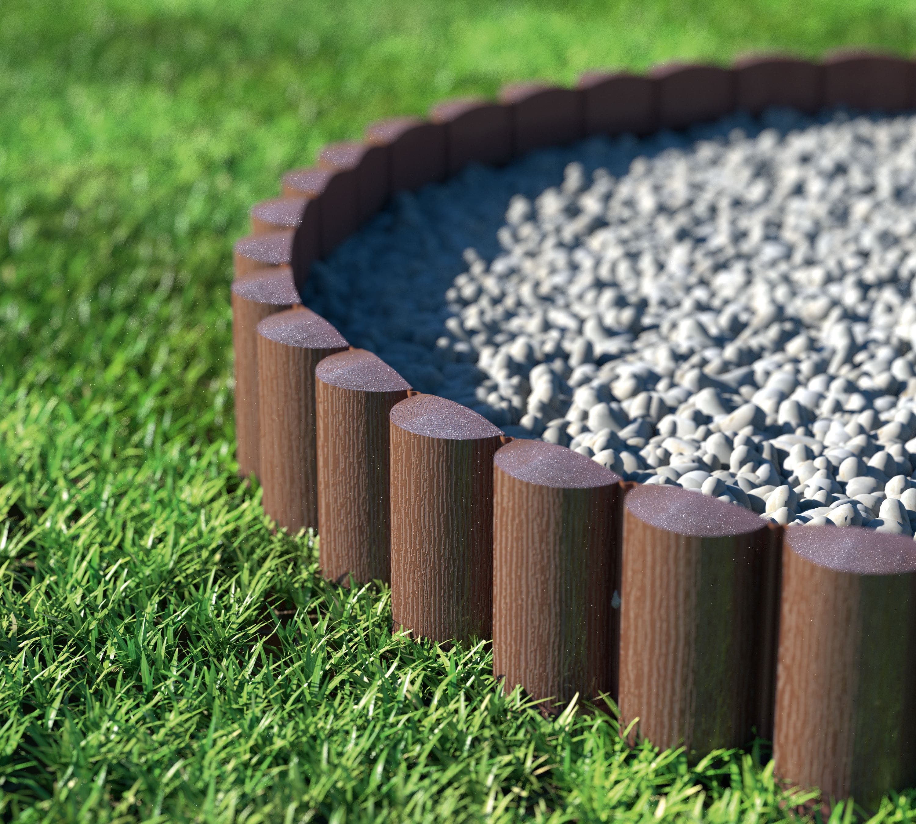 Огородная полисада (5 элементов комплект) L=2.3 м (коричневый)  CELLFAST  СНЯТ С ПРОИЗВОДСТВА