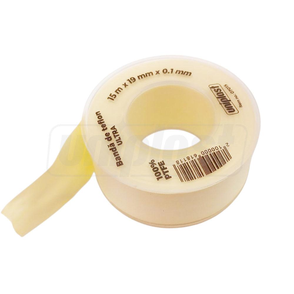 Banda teflon 19 mm x 15 m x 0.1  (galbena) ULTRA  UNIPLAST