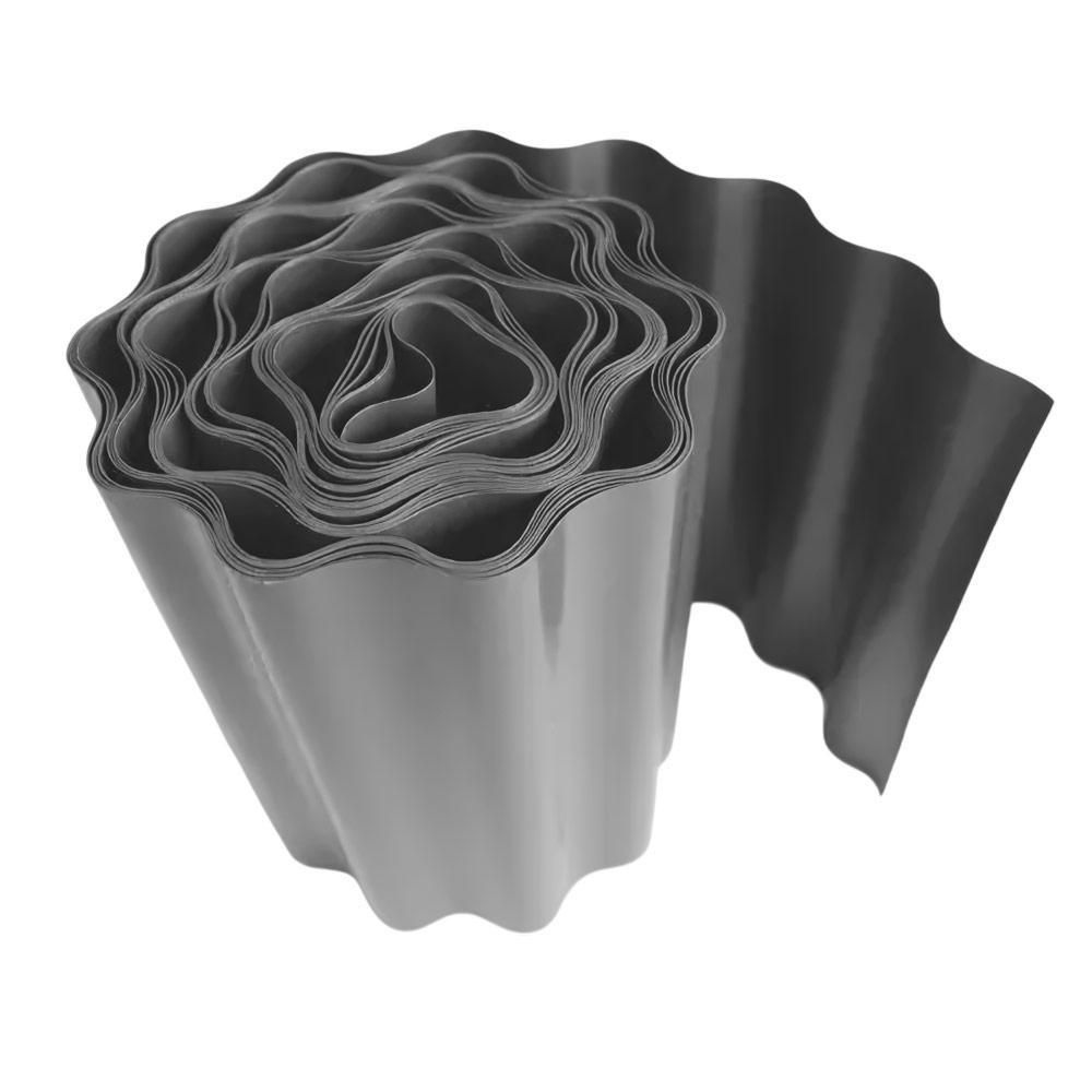 Бордюр садовый газонный 15 см x 9 м рефленый (графит)  CELLFAST