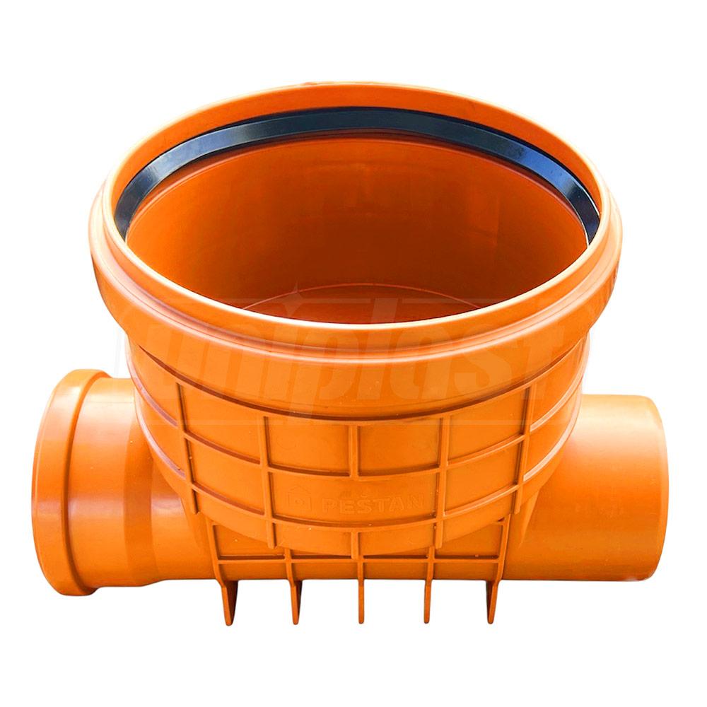 Baza camin de inspectie PP D.315x160 H=385 mm (1 intrare/1 iesire D.160) (portocaliu)  PESTAN