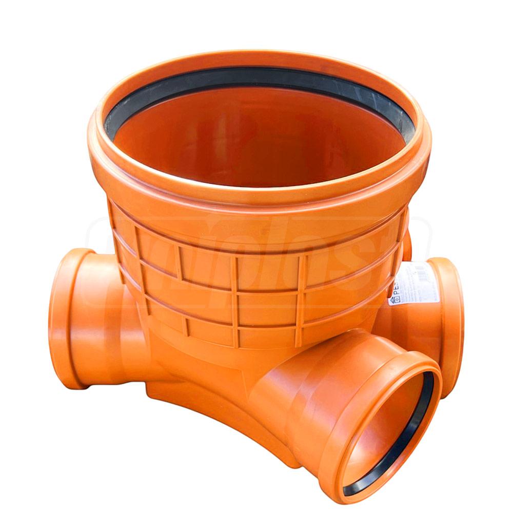 Baza camin de inspectie PP D.315x160 H=394 mm (3 intrare / 1 iesire) (portocaliu)  PESTAN
