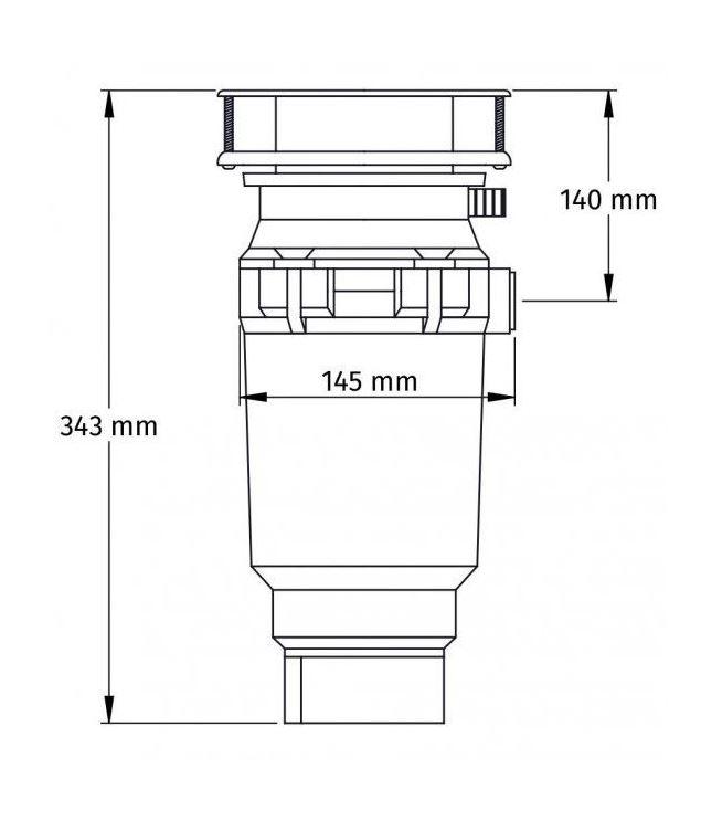 Измельчители пищевых отходов Perfect Grind 0.86 л WDU-1ASEU-POL  MCALPINE