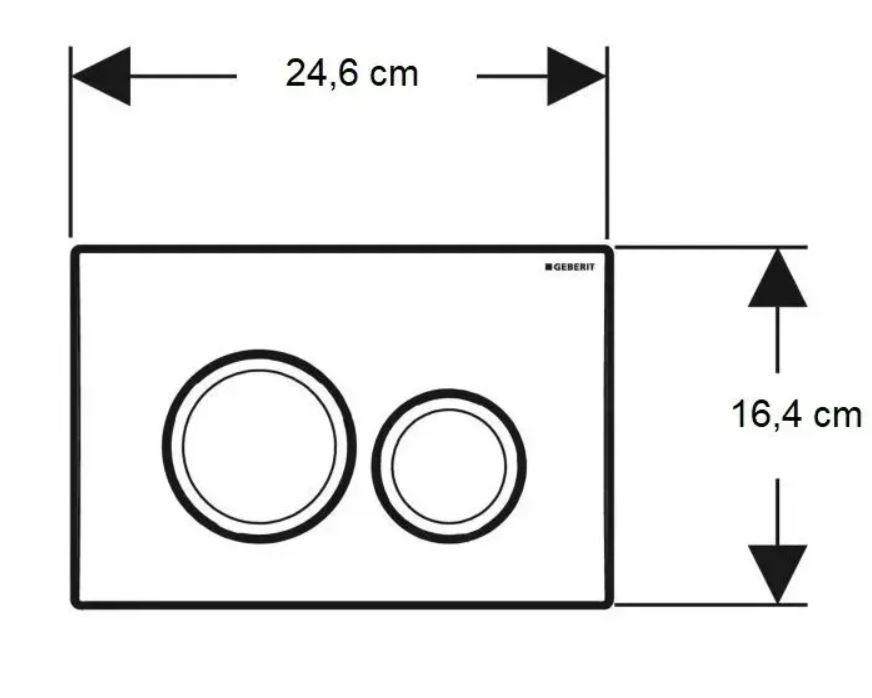 Buton actionare rezervor (incorporabil)  DELTA 20 (crom)  GEBERIT