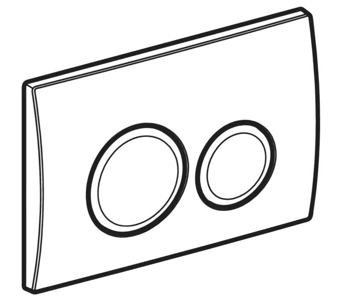 Buton actionare rezervor (incorporabil)  DELTA 20 (crom)  GEBERIT
