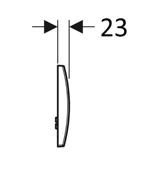Buton actionare rezervor (incorporabil) DELTA 20 (crom matt) GEBERIT