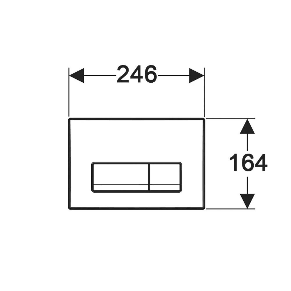 Buton actionare rezervor (incorporabil) DELTA 50 (BLACK) GEBERIT