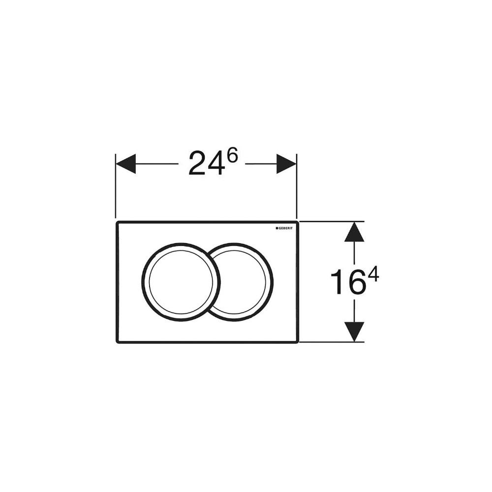 Buton actionare rezervor (incorporabil)  DELTA 01 (alb-weiss)  GEBERIT