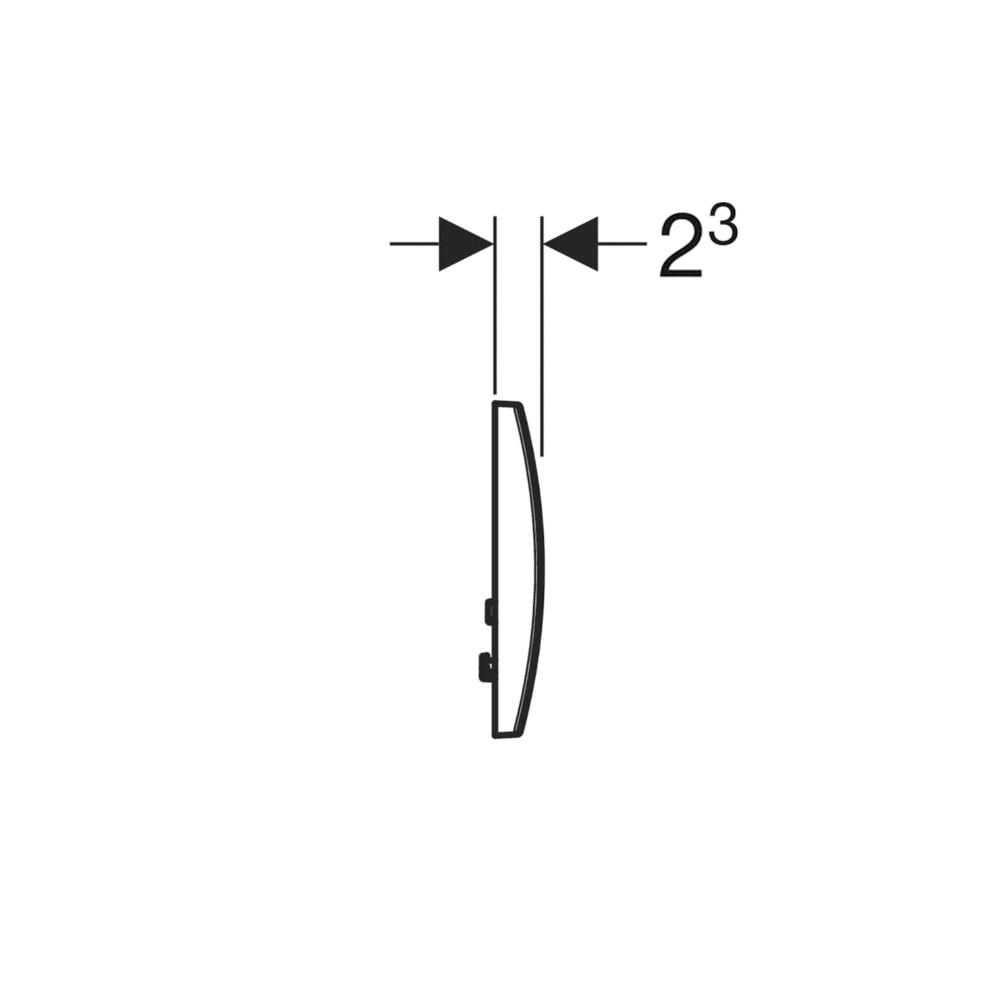 Buton actionare rezervor (incorporabil)  DELTA 01 (alb-weiss)  GEBERIT
