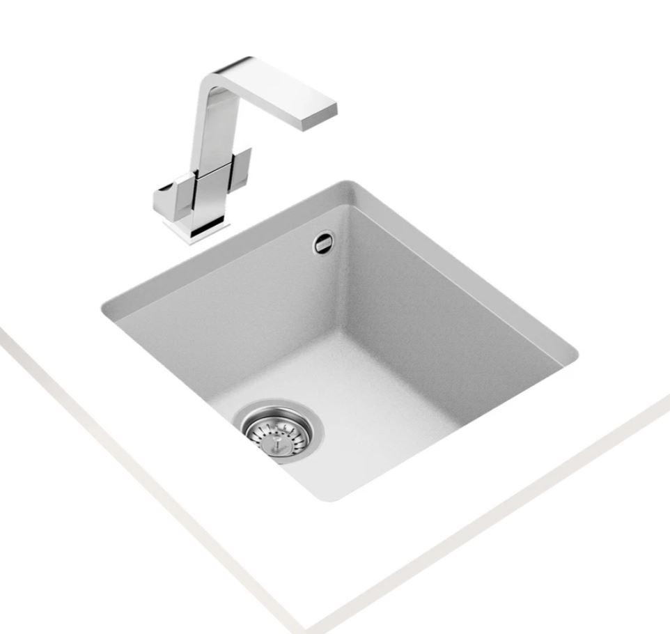 Chiuveta de bucatarie din granit SQUARE 50.40 TG  50 x 40 cm  (alba) TEKA
