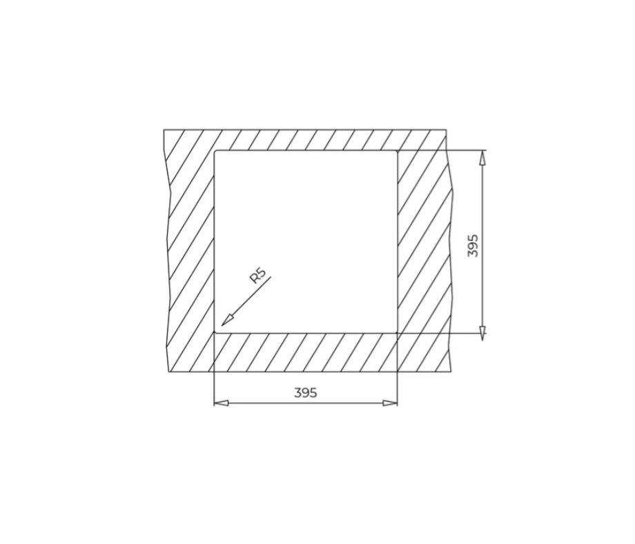 Chiuveta de bucatarie din granit SQUARE 50.40 TG  50 x 40 cm  (alba) TEKA