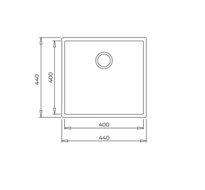 Chiuveta de bucatarie din granit SQUARE 40.40 TG 40 x 40 cm (alba) TEKA