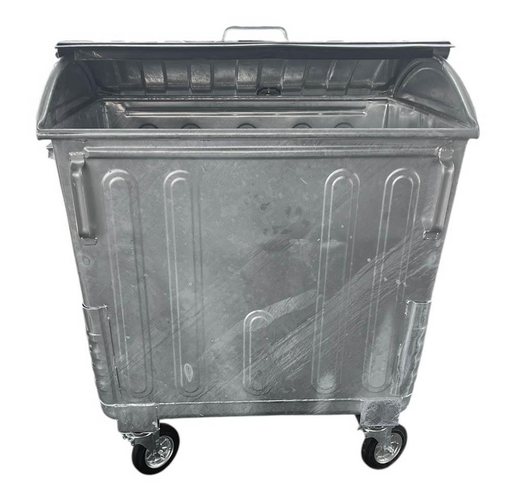 Cos pentru transportarea deseurilor 1100 L galvanizat pe roti (1.2 mm) (dezasamblat) GC