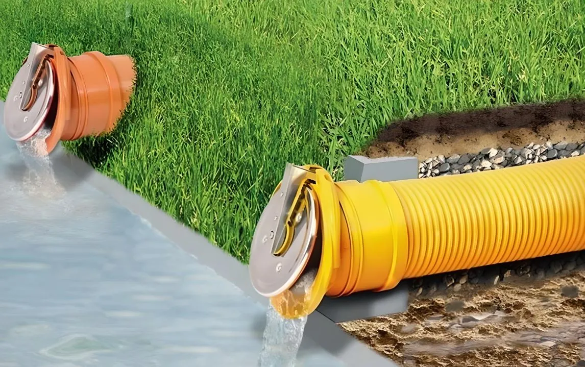 Концевой обратный клапан D.160 ПВХ  ZBK160  KARMAT