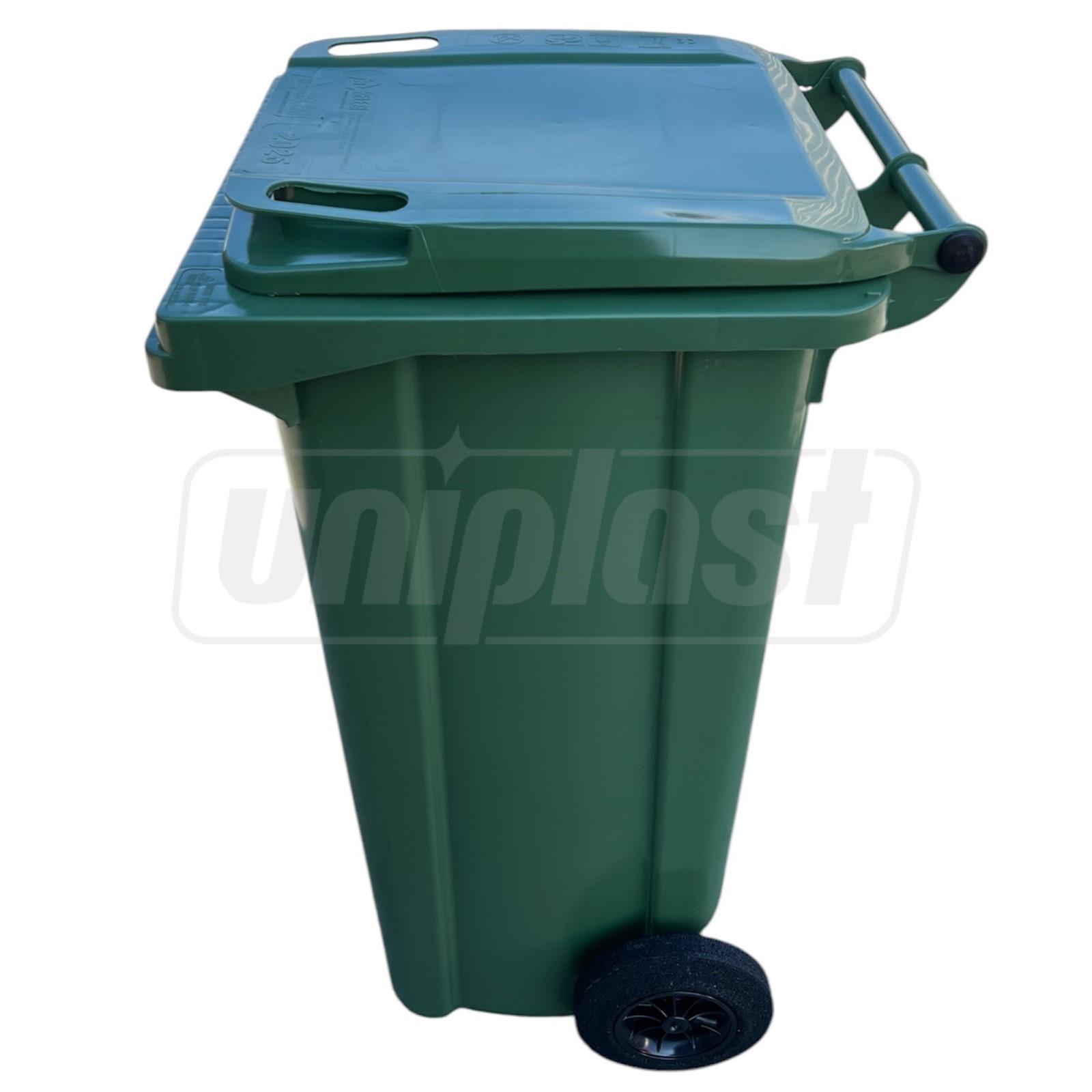 Cos pentru transportarea deseurilor  120 L pe roti (verde) HE