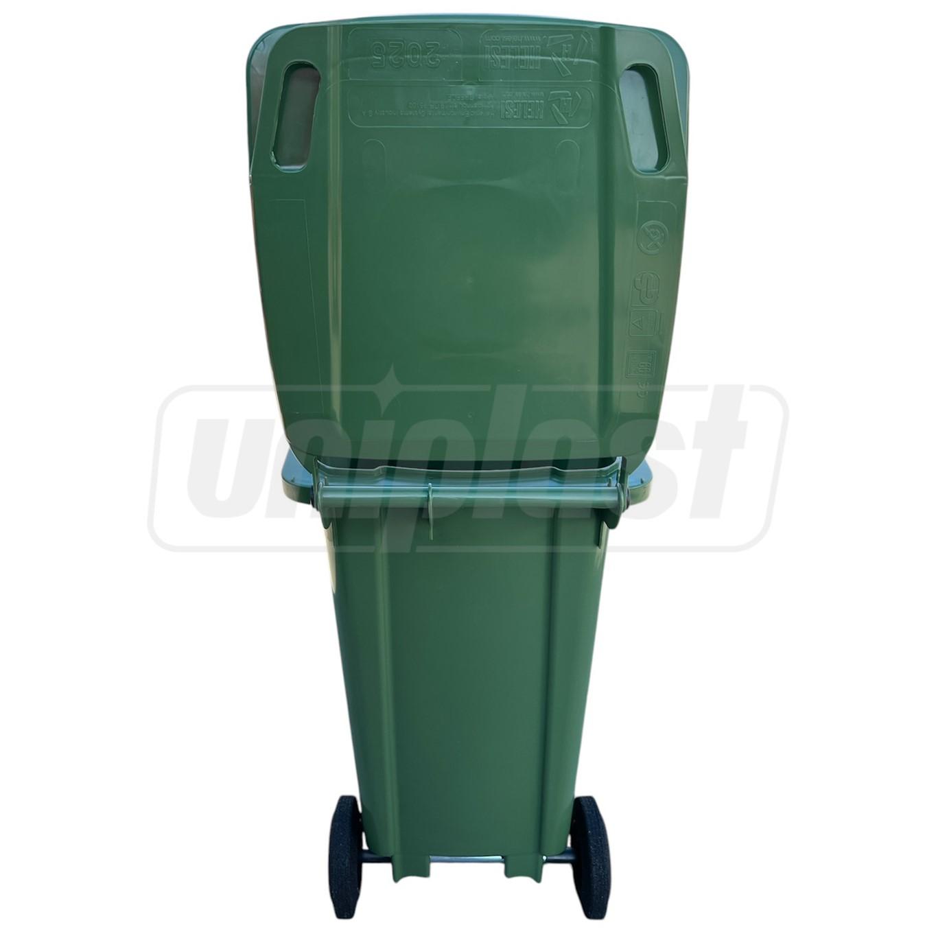 Cos pentru transportarea deseurilor  120 L pe roti (verde) HE