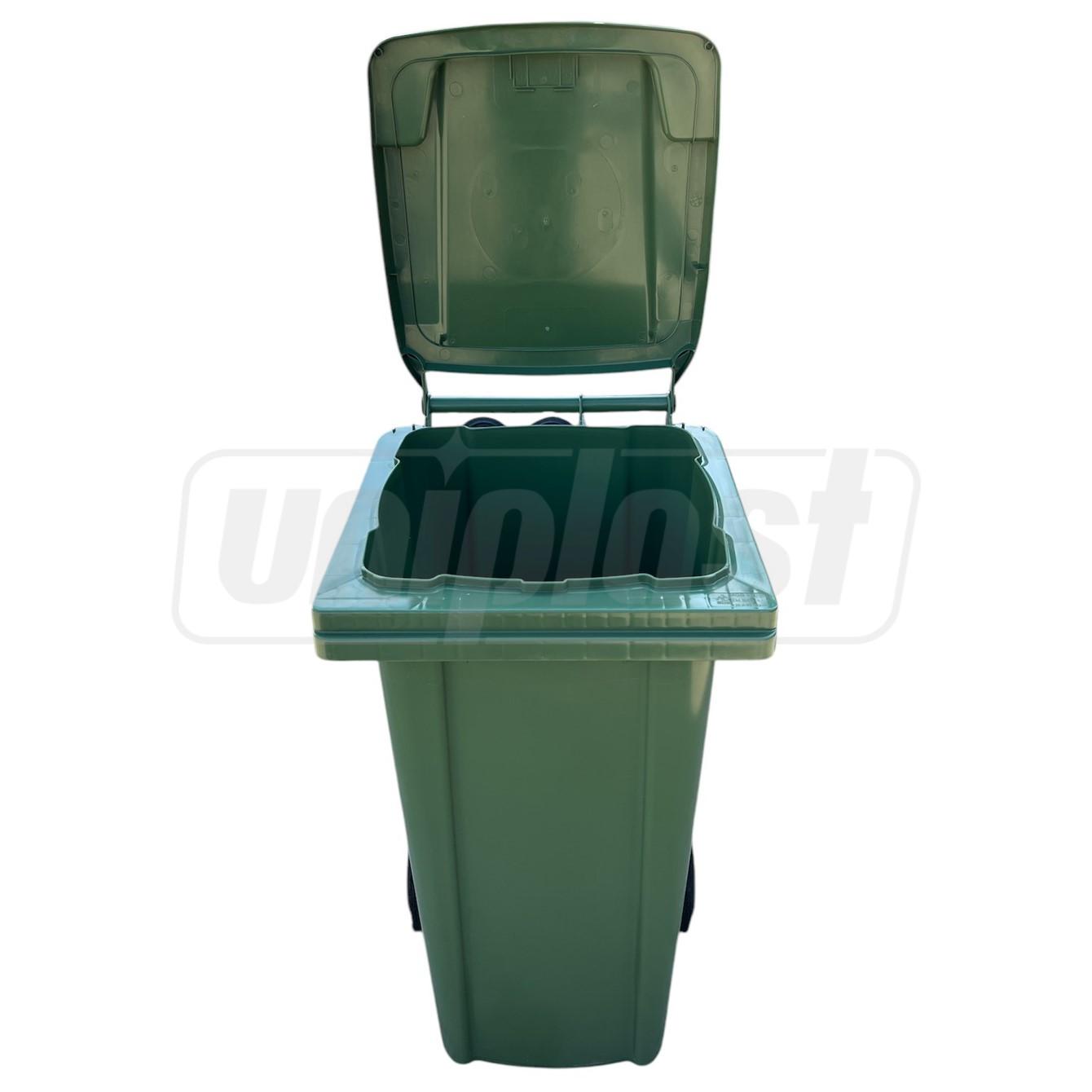 Cos pentru transportarea deseurilor  120 L pe roti (verde) HE