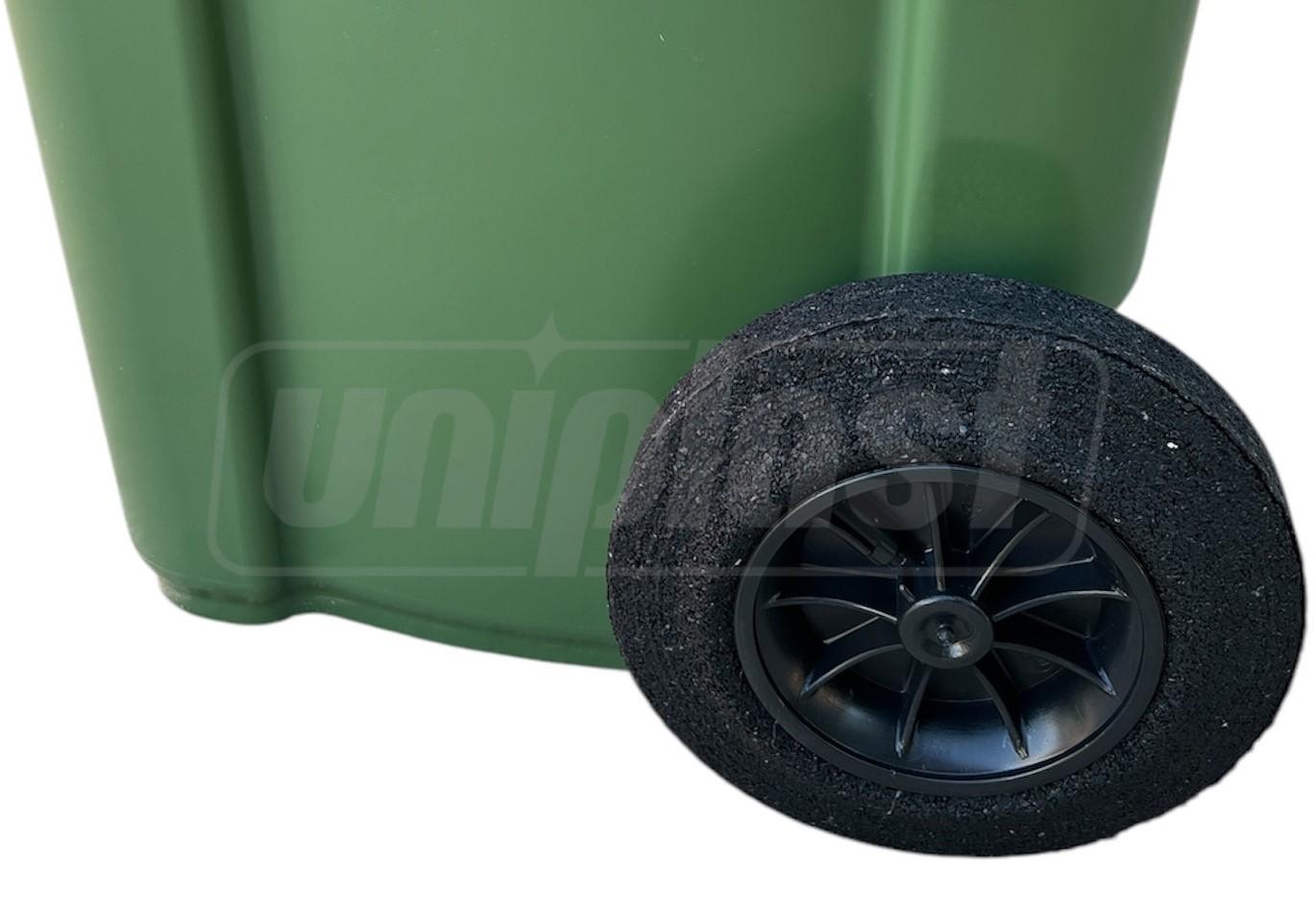 Cos pentru transportarea deseurilor  120 L pe roti (verde) HE