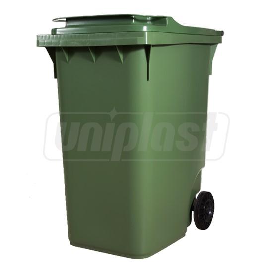 Cos pentru transportarea deseurilor  360 L pe roti (verde) HE