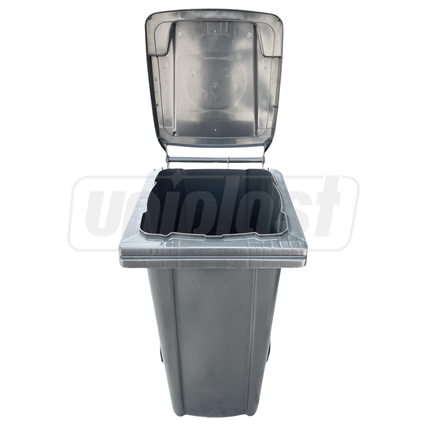 Бак мусорный  120 л на колесах (темно-серый) HE