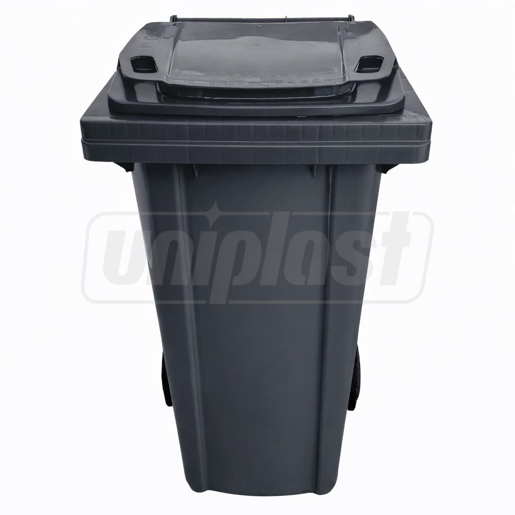 Cos pentru transportarea deseurilor 120 L pe roti (gri inchis) HE