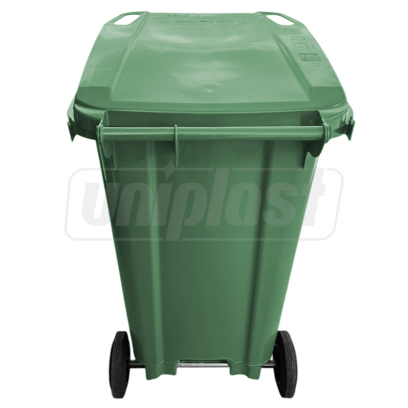 Бак мусорный  240 л на колесах (зеленый) HE