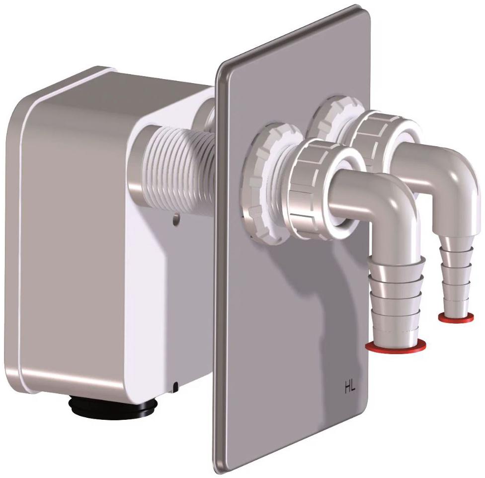 Bloc sifon HL 4000.2 la sifon HL4000.2 pentru conectarea a 2 masini de spalat  HL
