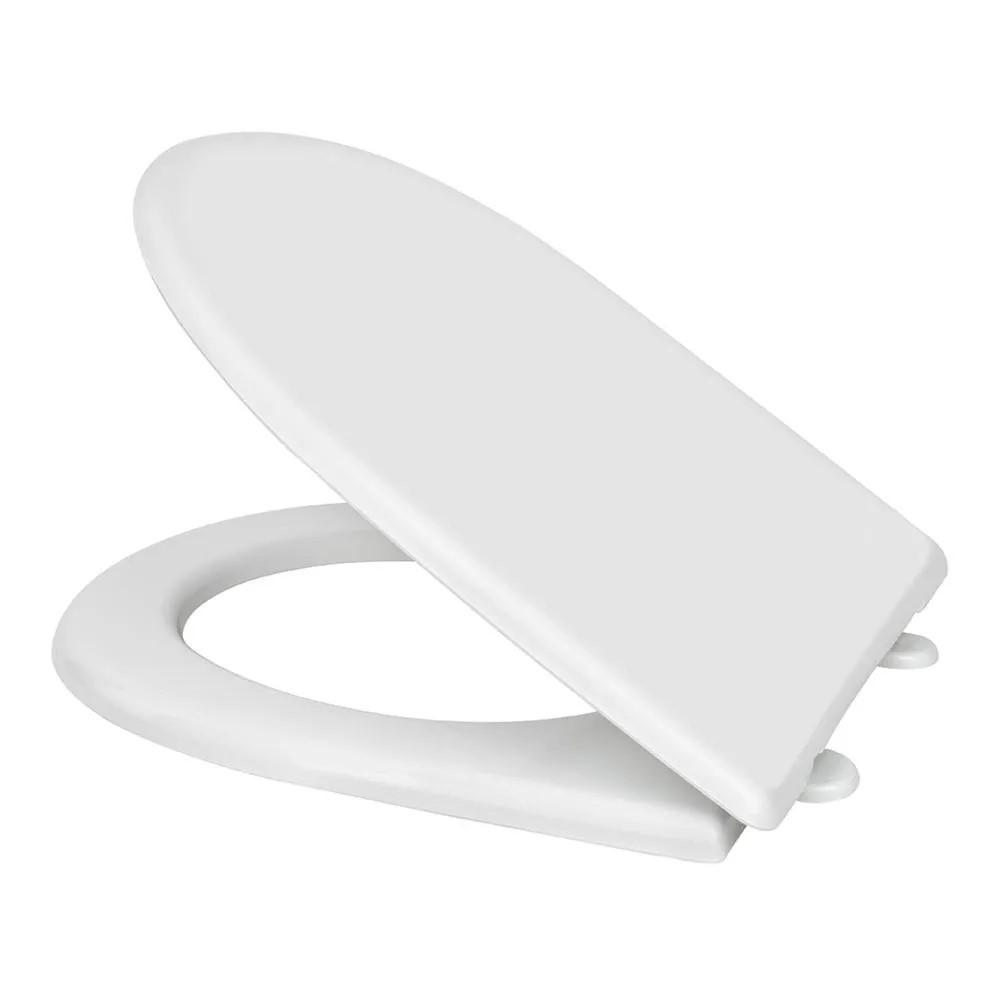 Сиденье WC полипропилен, универсальное (белое), с пластиковым креплением, 355х428 мм СП3  SOLOPLAST