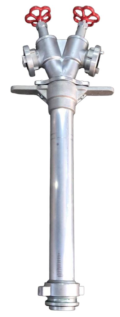Колонка пожарная двойная D. 80 STORZ 2x52  (Адаптер двойной к пожарному гидранту)