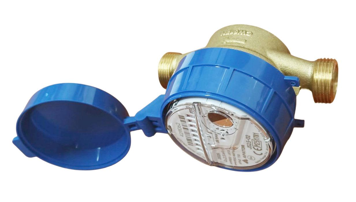 Водомер D. 15 JS 2.5-02, без соединительных элементов (гаек) с крышкой APATOR