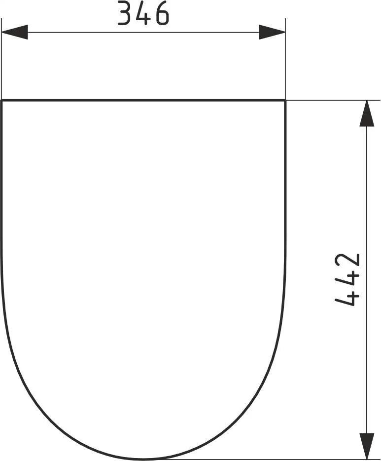 Capac WC polipropilen, universal (alb), cu eliberare rapida cu microlift, 346х442 mm СП12-Д  SOLOPLAST