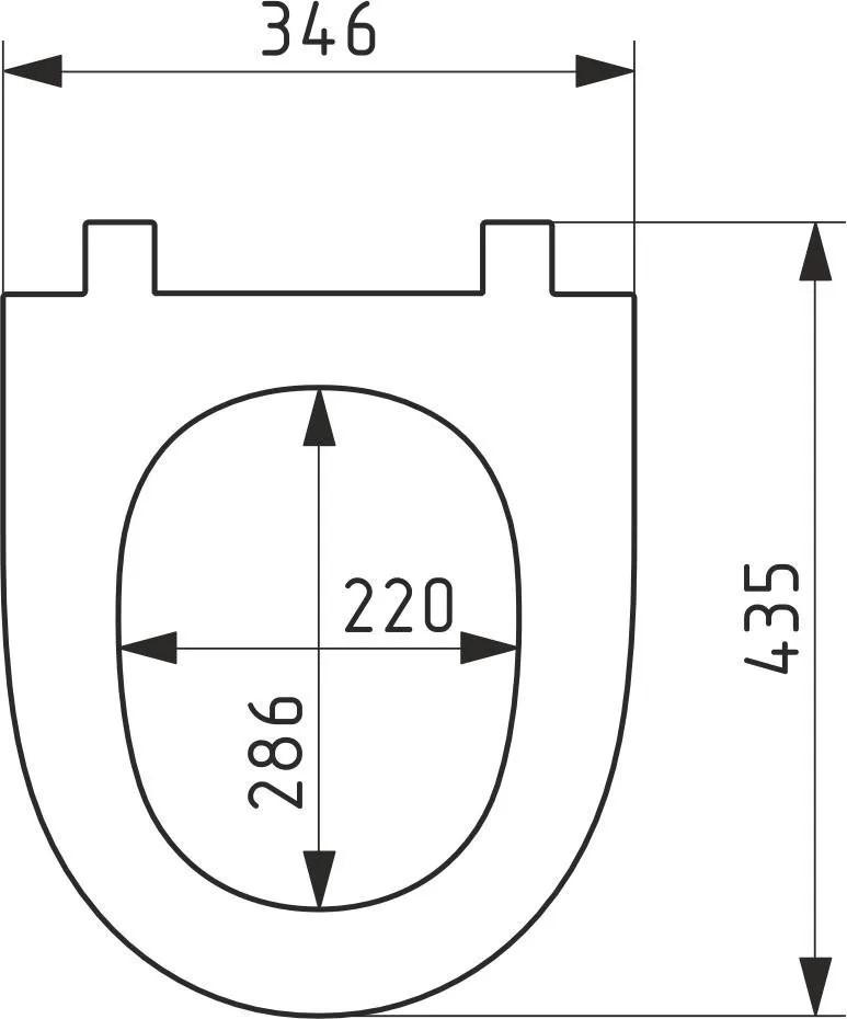 Capac WC polipropilen, universal (alb), cu eliberare rapida cu microlift, 346х442 mm СП12-Д SOLOPLAST