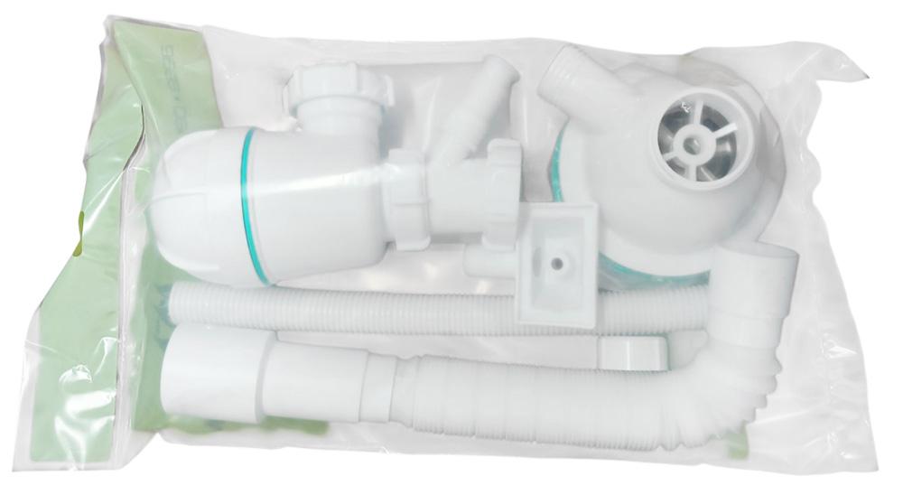 Sifon chiuveta din piatra tip "butelie" D. 1.1/2" x 40 cu 1 racord, preaplin si furtun gofrat 40/50 L max.=800 mm Q1152 SOLOPLAST