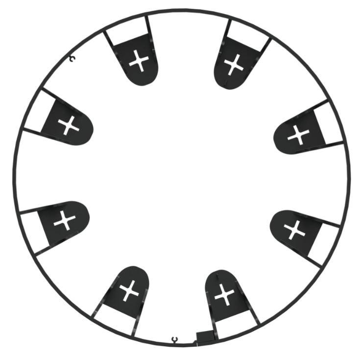 Bordura gazon 8 x 1000 cm, H=78 mm (set 8 buc.) (negru) Unibord   CELLFAST