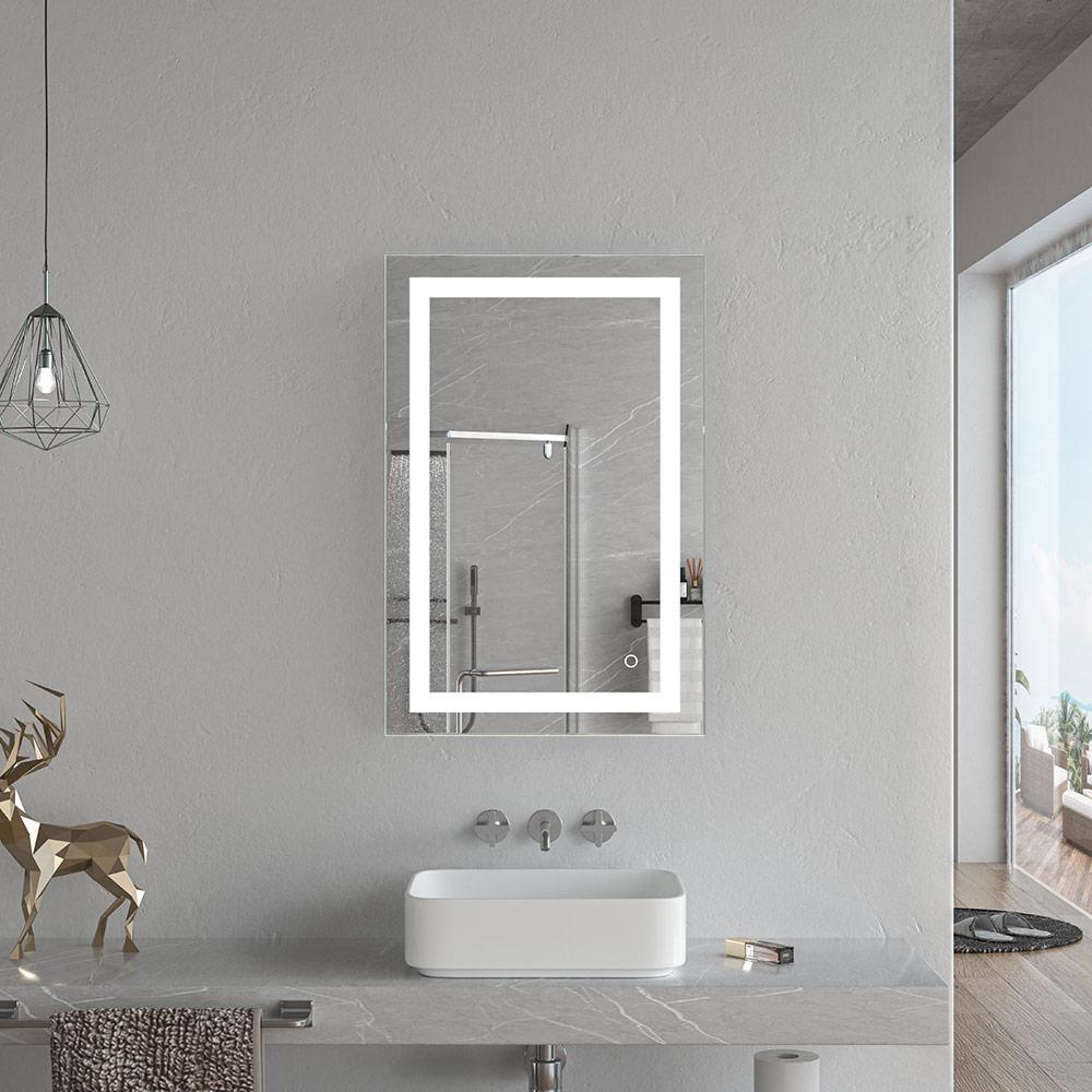 Oglinda pentru baie LED 6000K (dreptunghiulara cu janta) 60 x 80 cm IP44  UNIPLAST