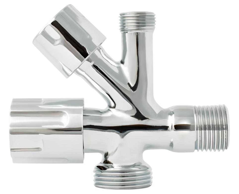 Кран угловой вентильный 1/2"x3/4"x3/8" SSZ-03  STYRON