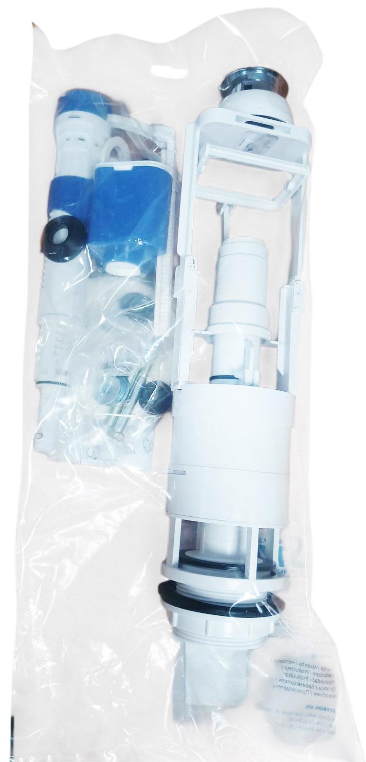 Mecanism complet pentru rezervor monobloc cu un buton 3/6 L., D. 3/8" filet plastic STY-732-M-A  STYRON