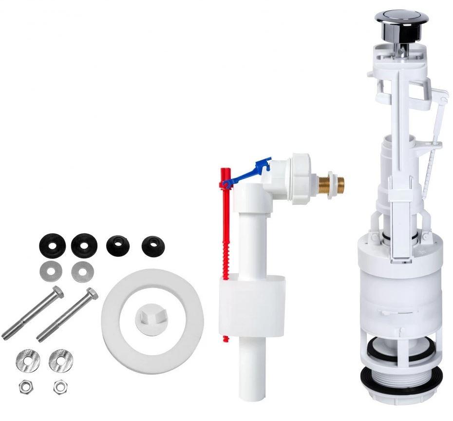 Mecanism complet pentru rezervor monobloc cu un buton, D. 1/2" filet cupru STY-733-R-A  STYRON