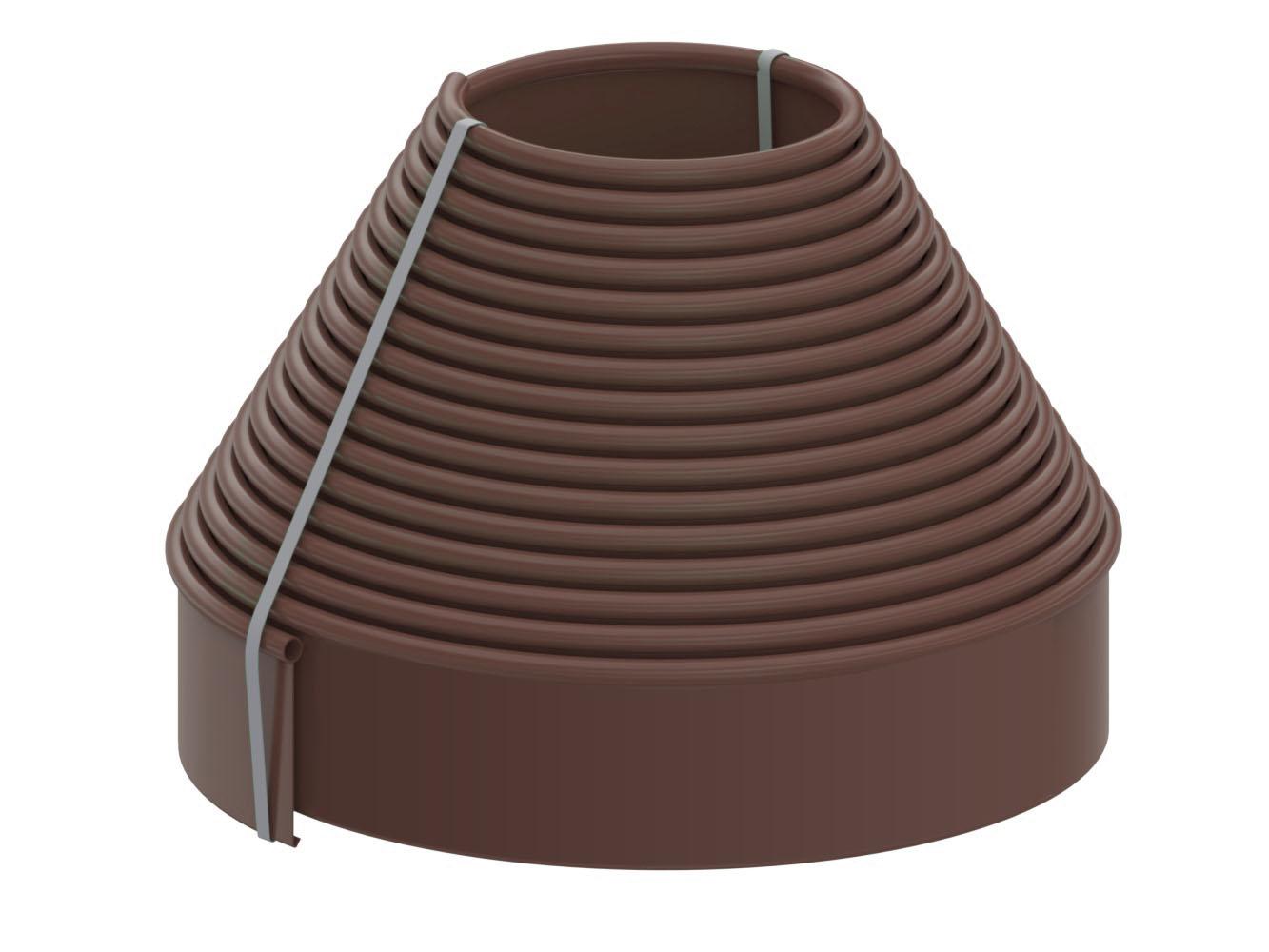 Bordura decorativa pentru gradina 110 mm x 20 mm x 10 m (maro) Unipark STANDARD  UNIPLAST