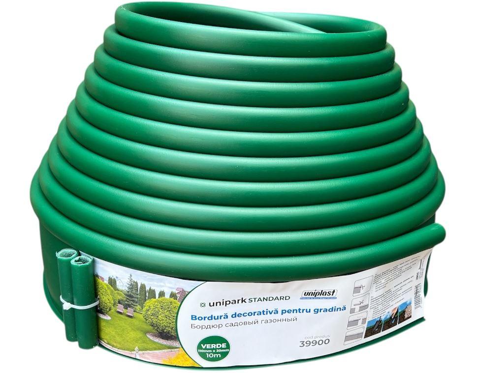 Bordura decorativa pentru gradina 103 mm x 12 mm x 10 m (verde) Unipark ECO  UNIPLAST